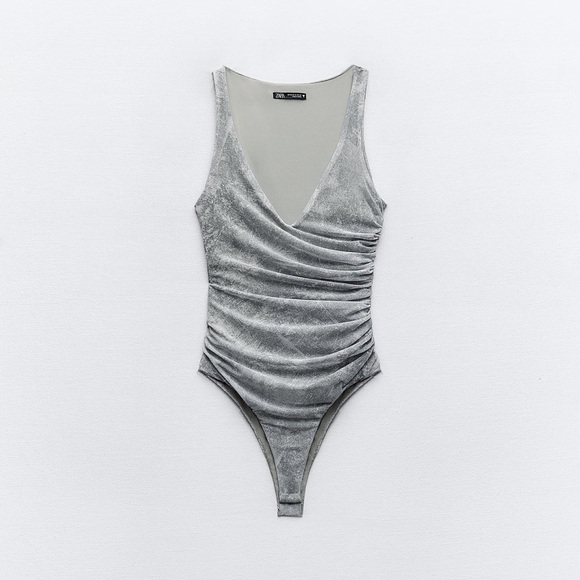 💟ZARA PRINTED TULLE BODYSUI - Picture 1 of 6